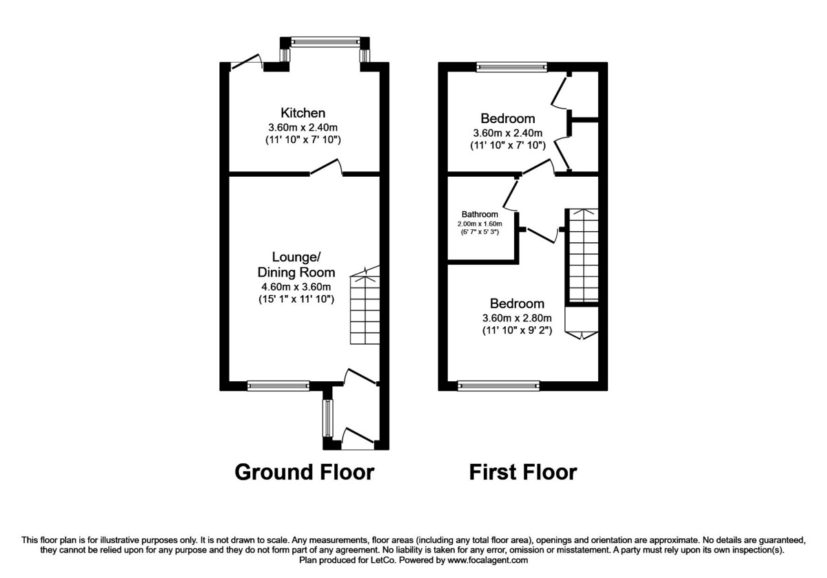 Floorplan of 2 bedroom  Property to rent, Lombardy Rise, Waterlooville, PO7