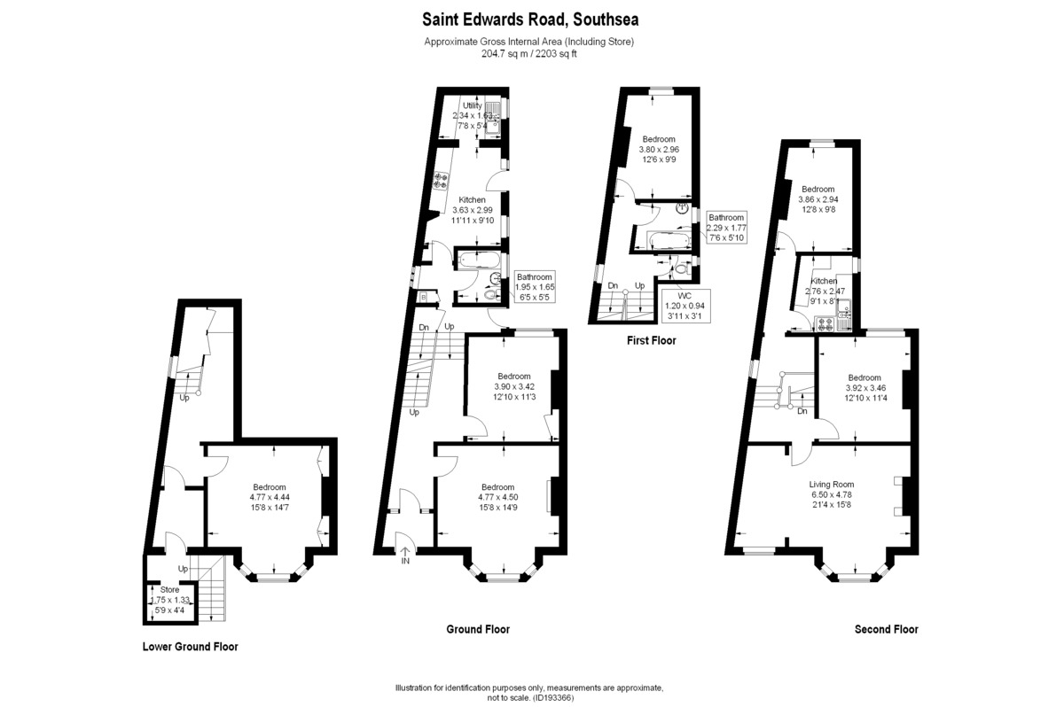 Floorplan of 6 bedroom  Property to rent, St. Edwards Road, Southsea, PO5