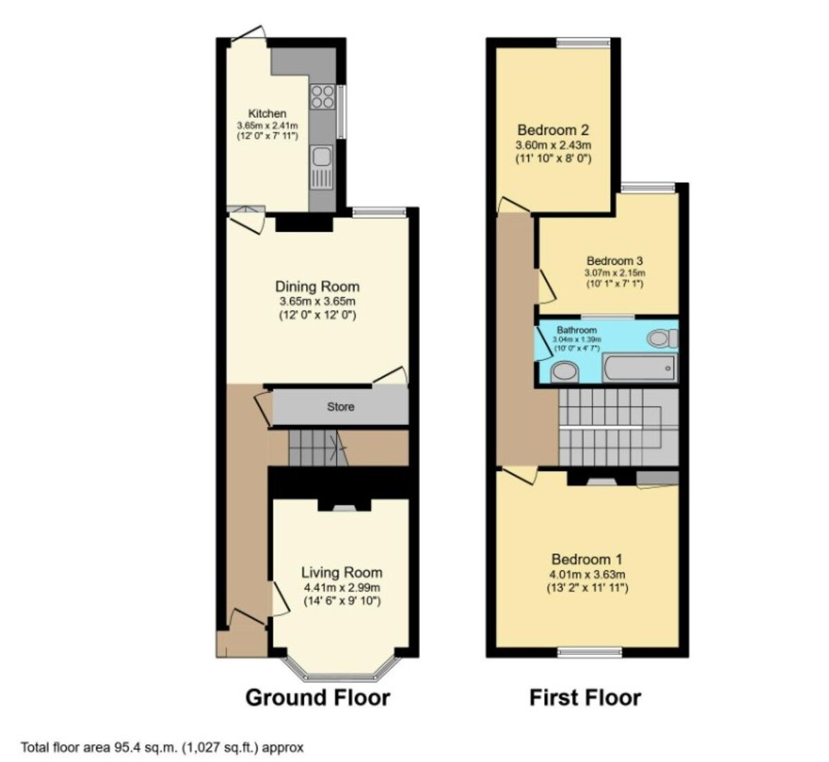 Floorplan of 3 bedroom  Property to rent, Carnarvon Road, Portsmouth, PO2