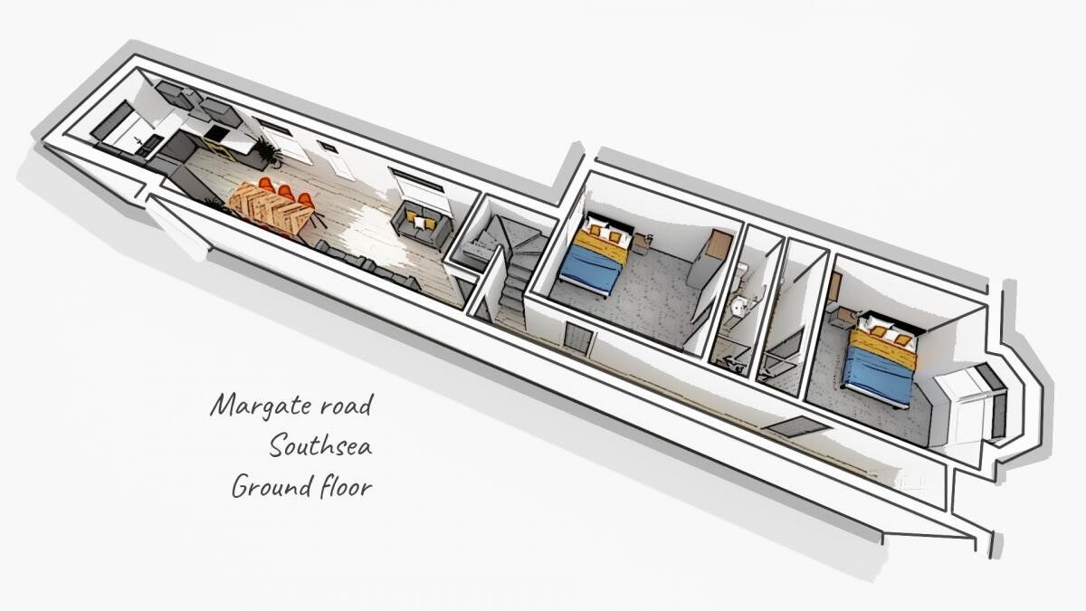 Floorplan of 7 bedroom  Property to rent, Margate Road, Southsea, PO5